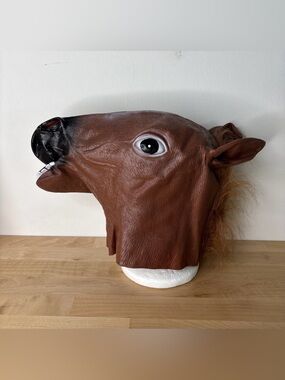 Brown Horse Head Decorative Mask - Unbranded